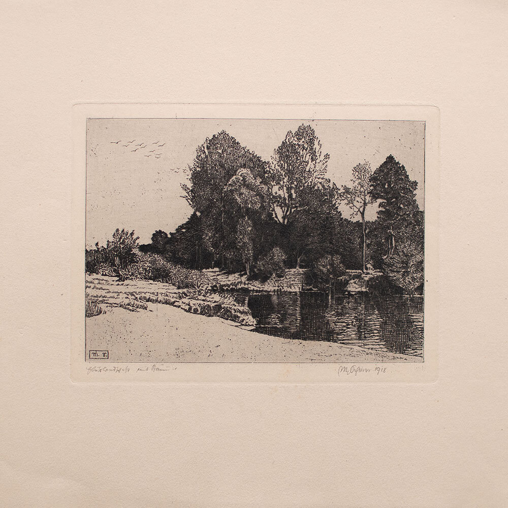 Flusslandschaft mit Bäumen (Říční krajina se stromy)