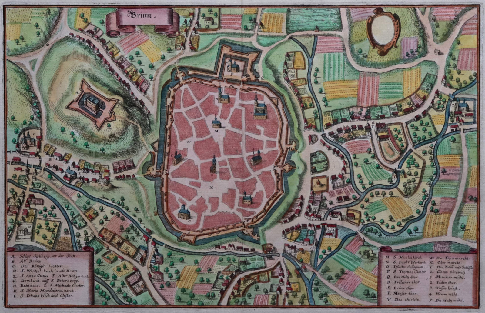 Brünn — Brinn — Brno — Merian 1650 — Originale — Raro